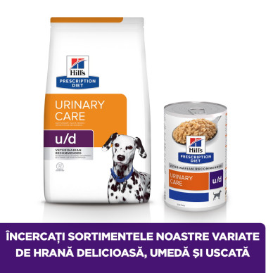 Hill’s Prescription Diet Canine u/d – Hrană Umedă pentru Câini cu Probleme Urinare și Afecțiuni Renale, 370 g